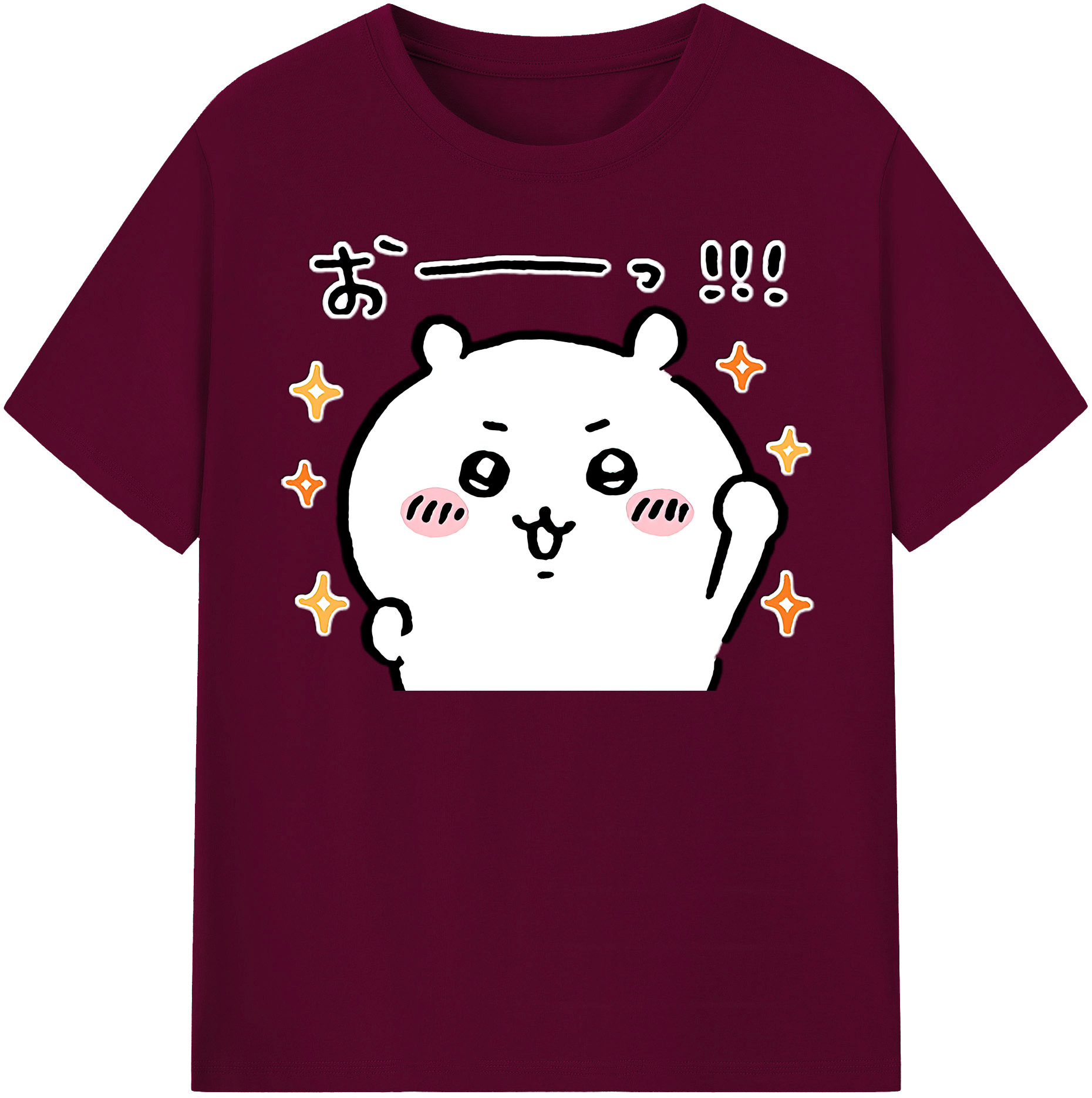 （画像用） ちいかわ ちいかわ Chii-kawa chiikawa レディースカジュアルプリントTシャツ（綿100％）